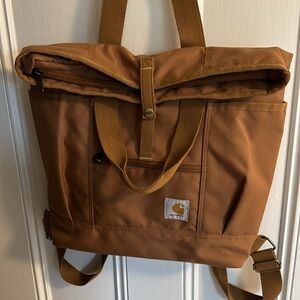 Mustard / brown diaper bag backpack